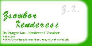 zsombor kenderesi business card